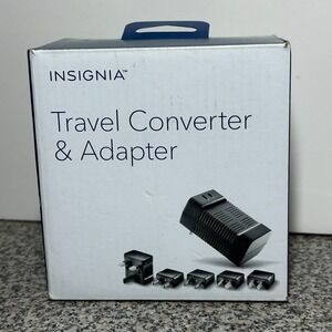 Insignia Travel Converter &‎ Adapter - Black - Complete With 5 Adapters